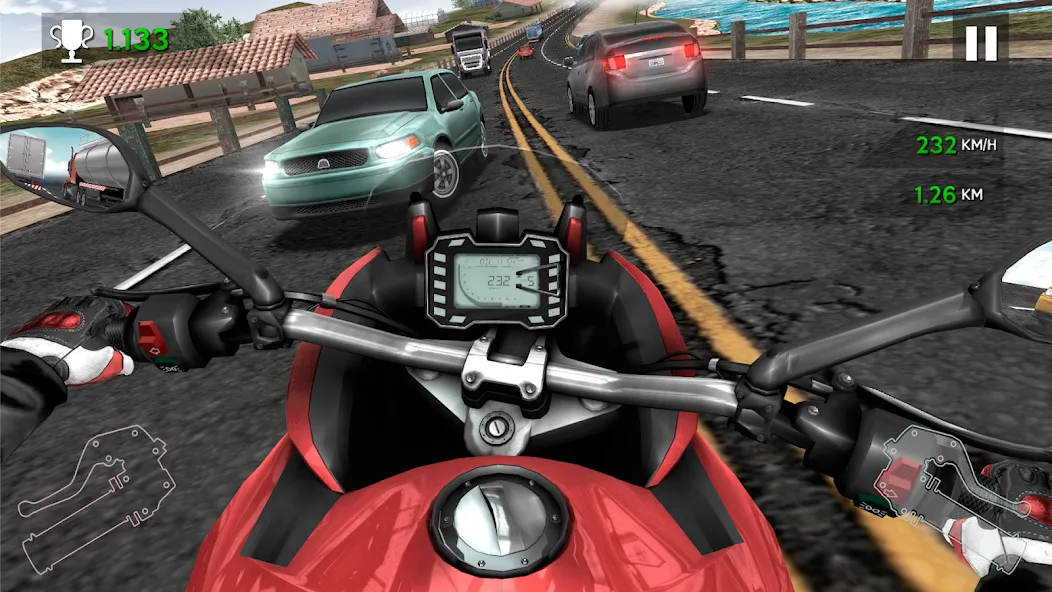 Moto Rider In Traffic (Мото Райдер в Трафике)  [МОД Много денег] Screenshot 5