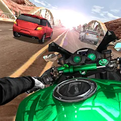 Взломанная Moto Rider In Traffic (Мото Райдер в Трафике)  [МОД Много денег] - полная версия apk на Андроид