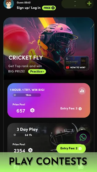 Cricket Fly x Gamifly (Крикет Флай)  [МОД Бесконечные монеты] Screenshot 5