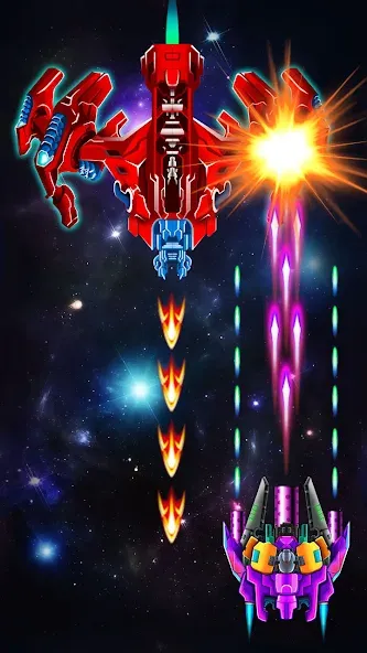 Galaxy Attack: Shooting Game (Гэлэкси Аттак)  [МОД Много монет] Screenshot 4