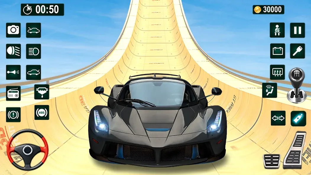 GT Car Stunt 3D: Ramp Car Game  [МОД Unlocked] Screenshot 2