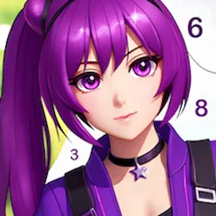 Скачать взлом Anime Manga Color by Numbers  [МОД Все открыто] - стабильная версия apk на Андроид