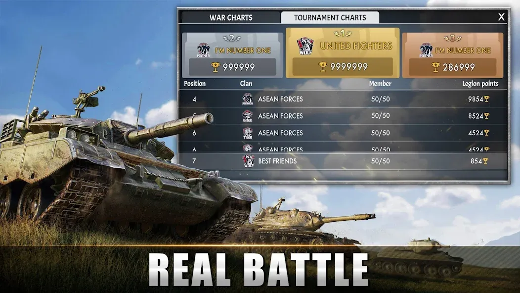 Tank Warfare: PvP Battle Game (Танковое сражение)  [МОД Unlimited Money] Screenshot 2