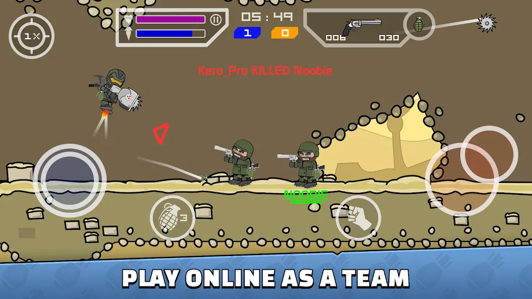 Mini Militia - War.io (Мини Милития)  [МОД Много денег] Screenshot 1