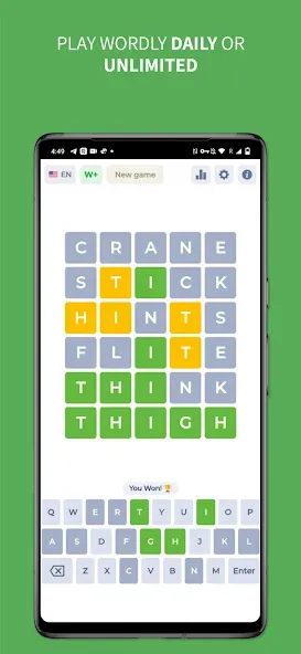 Wordly - Daily Word Game  [МОД Меню] Screenshot 1