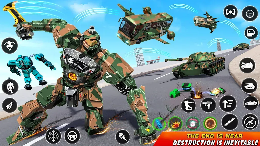 Army Bus Robot Car Game 3d  [МОД Unlocked] Screenshot 1