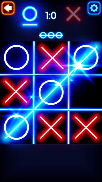 Tic Tac Toe Glow: 2 Players  [МОД Много денег] Screenshot 2