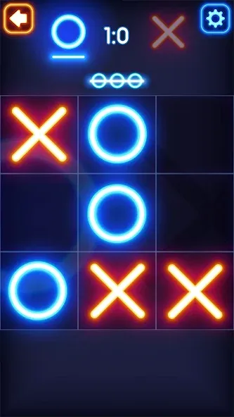 Tic Tac Toe Glow: 2 Players  [МОД Много денег] Screenshot 5