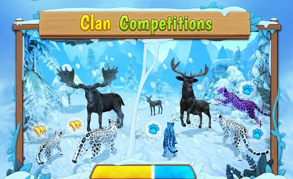 Snow Leopard Family Sim Online  [МОД Menu] Screenshot 5