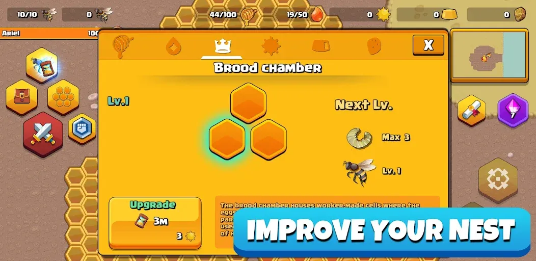 Pocket Bees: Colony Simulator (Покет Биз)  [МОД Бесконечные монеты] Screenshot 3