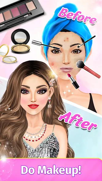 Dress Up Fashion: Makeup Games  [МОД Бесконечные монеты] Screenshot 3