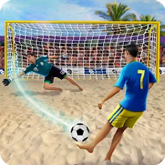 Скачать взломанную Shoot Goal - Beach Soccer Game (Шут)  [МОД Много монет] - последняя версия apk на Андроид