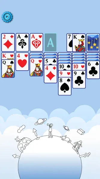 Solitaire Space™ (Солярис Спейс)  [МОД Бесконечные монеты] Screenshot 2