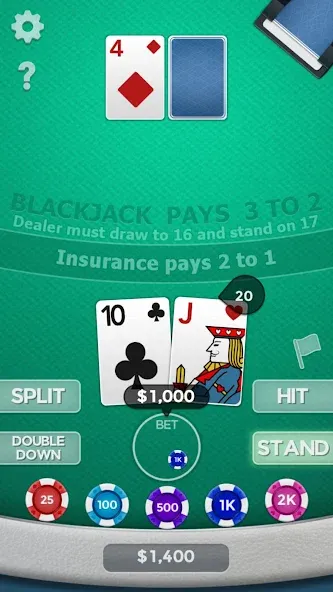 Blackjack 21  [МОД Unlocked] Screenshot 5