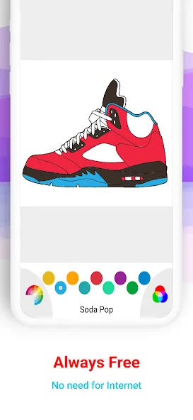 Basketball Shoes Coloring Book (Раскраска кроссовок для баскетбола)  [МОД Mega Pack] Screenshot 4