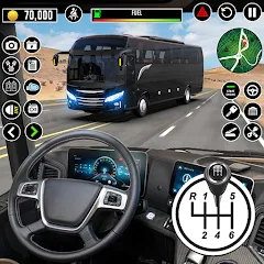 Скачать взломанную Bus Driving School : Bus Games  [МОД Бесконечные деньги] - стабильная версия apk на Андроид