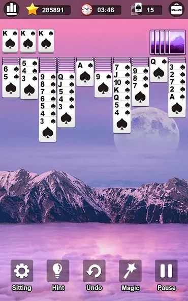 Spider Solitaire  [МОД Menu] Screenshot 2