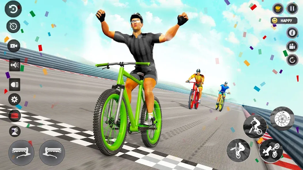 BMX Cycle Race 3d Cycle Games (гонка на велосипедах 3D игры на велосипеде)  [МОД Меню] Screenshot 3