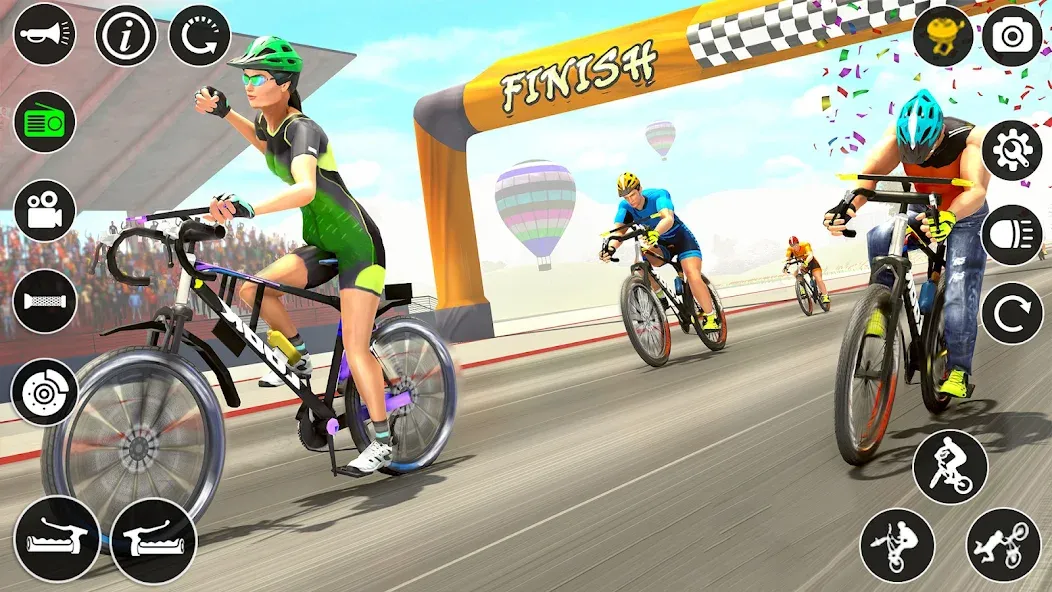 BMX Cycle Race 3d Cycle Games (гонка на велосипедах 3D игры на велосипеде)  [МОД Меню] Screenshot 4