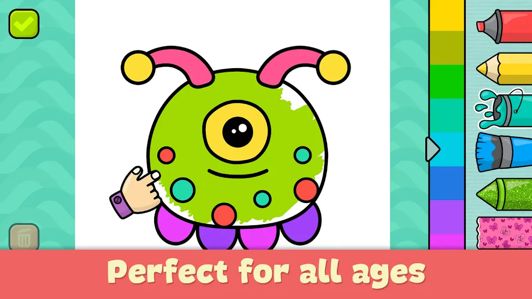 Coloring Book - Games for Kids  [МОД Бесконечные монеты] Screenshot 1