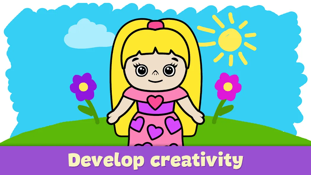 Coloring Book - Games for Kids  [МОД Бесконечные монеты] Screenshot 3