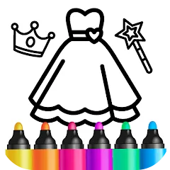 Взломанная Bini Game Drawing for kids app (Бини)  [МОД Много монет] - полная версия apk на Андроид