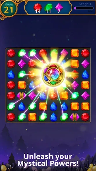 Jewels Magic: Mystery Match3 (Джуэлс Мэджик)  [МОД Бесконечные деньги] Screenshot 2