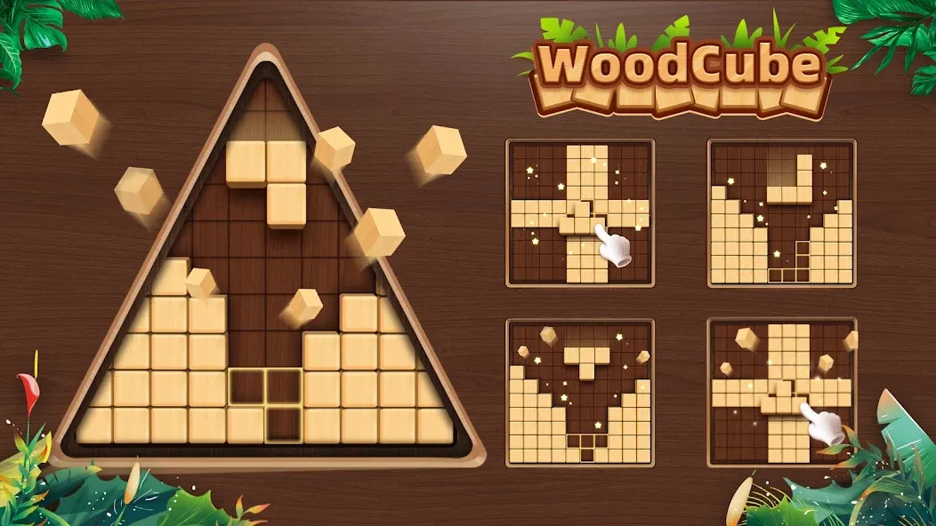 WoodCube - Woody Puzzle (ВудКуб)  [МОД Много денег] Screenshot 1