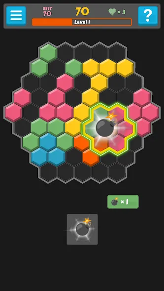 Block Buster - Hex and Square  [МОД Бесконечные монеты] Screenshot 4