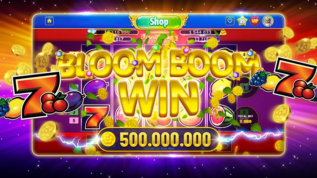 Bloom Boom Casino Slots Online (Блум Бум Казино Слоты Онлайн)  [МОД Много денег] Screenshot 1