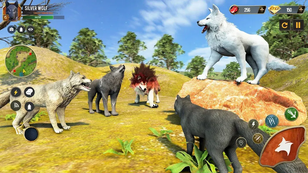 Wild Wolf Simulator Wolf Games  [МОД Бесконечные монеты] Screenshot 3