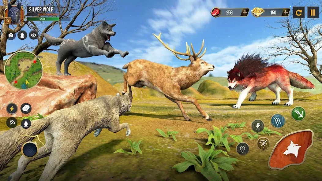 Wild Wolf Simulator Wolf Games  [МОД Бесконечные монеты] Screenshot 5