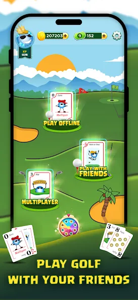 Play Nine: Golf Card Game (Плей Найн)  [МОД Unlocked] Screenshot 1