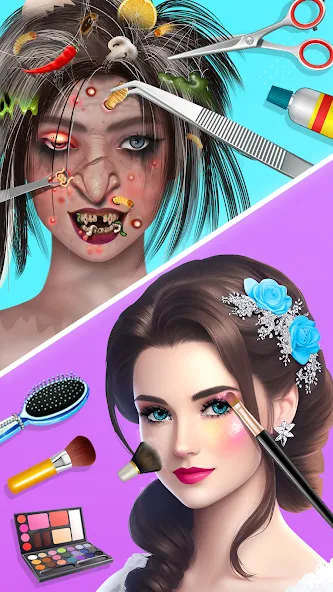 ASMR Doctor Makeup Salon games (АСМР)  [МОД Mega Pack] Screenshot 2