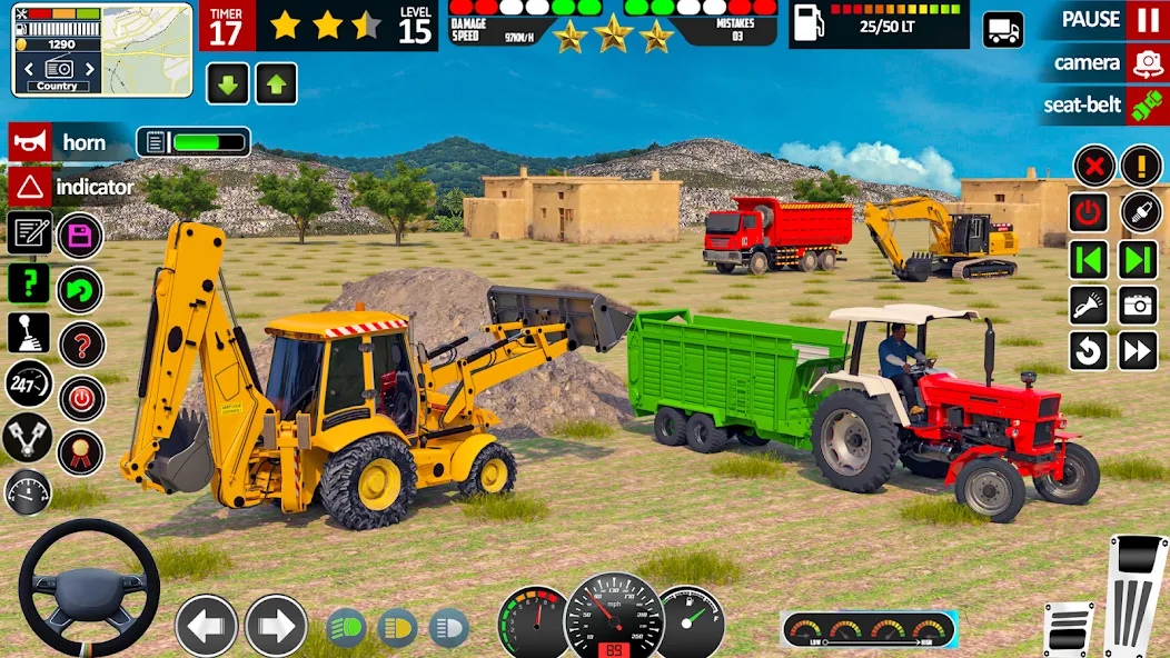 Indian Tractor Game Farming 3D  [МОД Unlimited Money] Screenshot 2