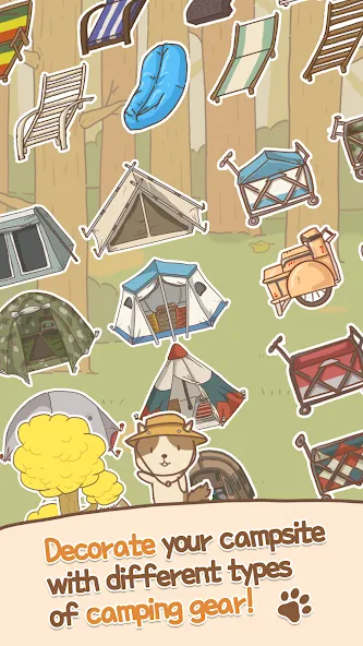 Animal Camping: Idle Camp (Анимал Кемпинг)  [МОД Unlimited Money] Screenshot 2