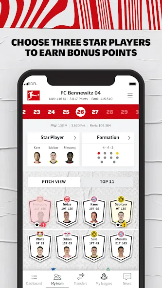 Bundesliga Fantasy Manager (Бундеслига Фэнтези Менеджер)  [МОД Unlimited Money] Screenshot 3