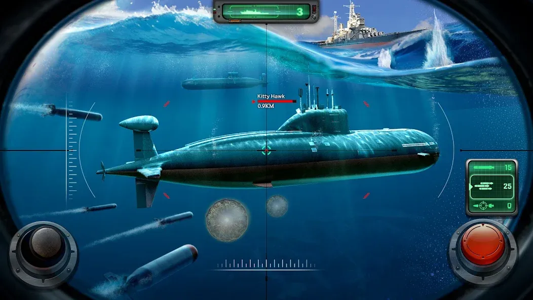 Sea War: Raid (Юбоат)  [МОД Все открыто] Screenshot 3