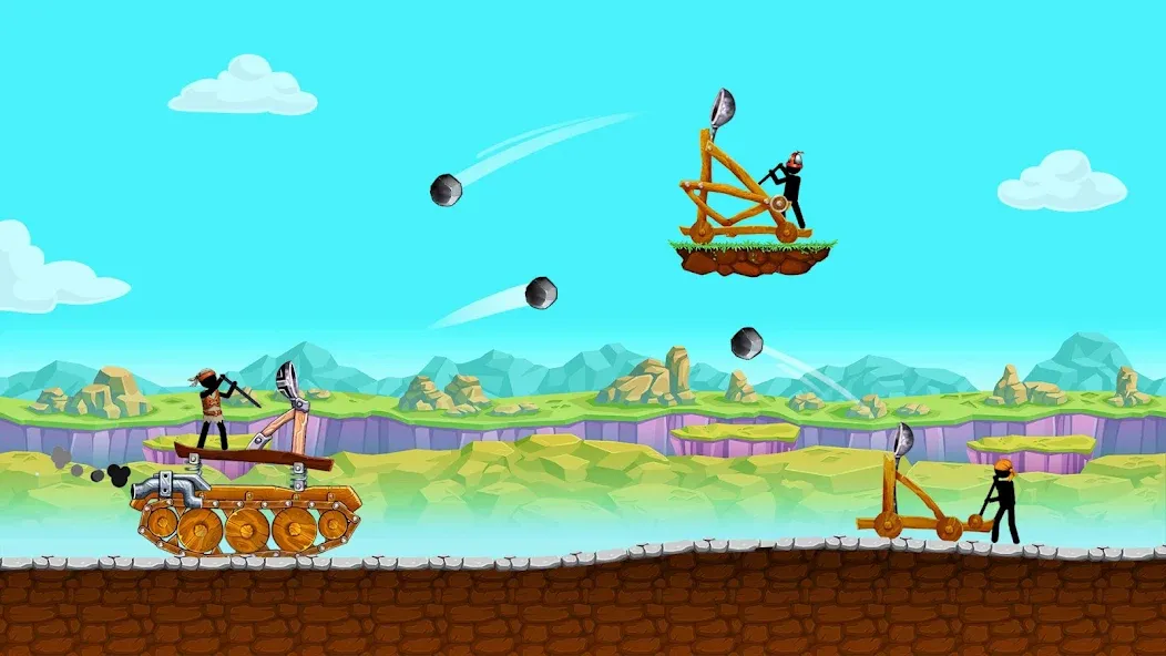 The Tank: Stick pocket hill (Зе Тенк)  [МОД Много монет] Screenshot 2