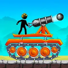 Взломанная The Tank: Stick pocket hill (Зе Тенк)  [МОД Много монет] - полная версия apk на Андроид