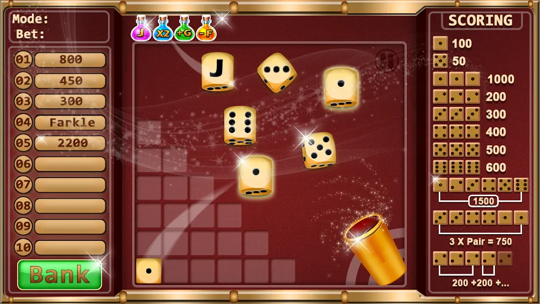 Farkle - Dice Game (Фаркл)  [МОД Все открыто] Screenshot 2