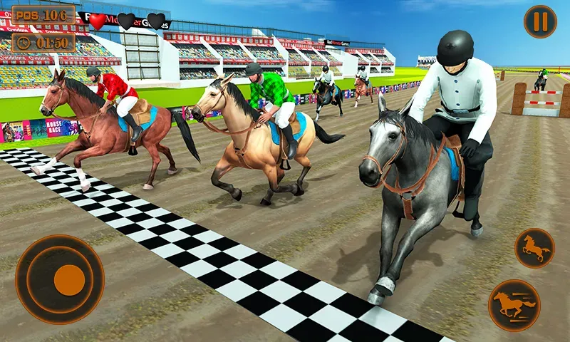 Mounted Horse Racing Games  [МОД Бесконечные деньги] Screenshot 2