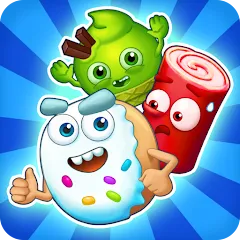 Взломанная Sugar Heroes - match 3 game  [МОД Mega Pack] - последняя версия apk на Андроид