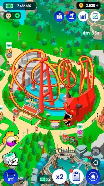 Idle Theme Park Tycoon (Айдел Тем Парк Тайкун)  [МОД Много денег] Screenshot 5