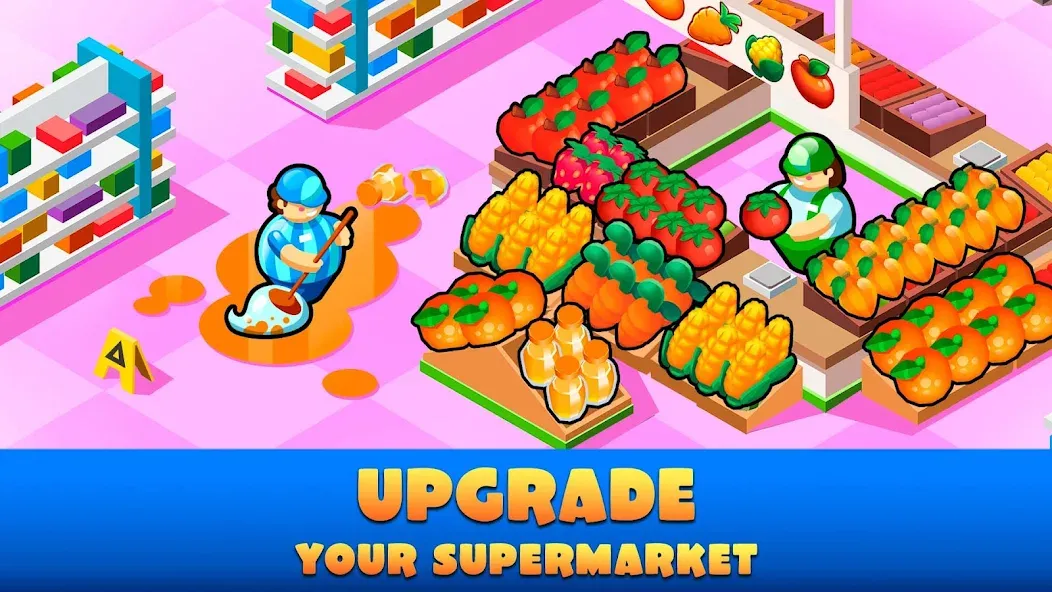 Idle Supermarket Tycoon－Shop (Айдл Супермаркет Тайкун)  [МОД Mega Pack] Screenshot 2