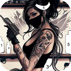 Скачать взлом Tattoo Coloring games  [МОД Menu] - последняя версия apk на Андроид