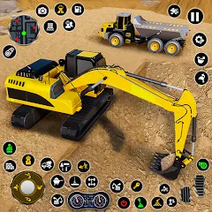 Скачать взломанную Construction Dump Truck Game (Конструкционный симулятор самосвала)  [МОД Menu] - полная версия apk на Андроид