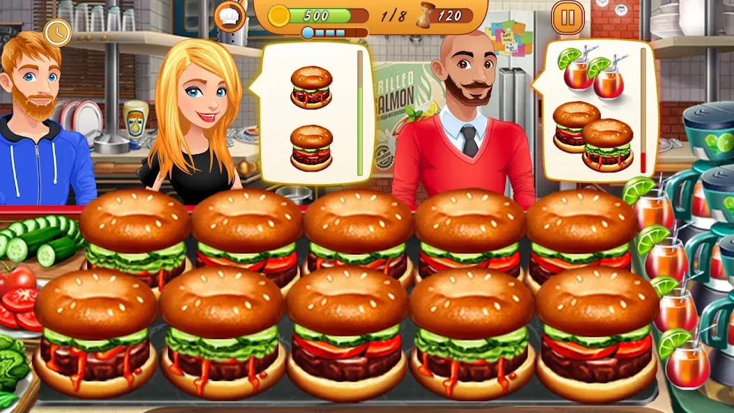 Cooking Team: Restaurant Games  [МОД Unlimited Money] Screenshot 4