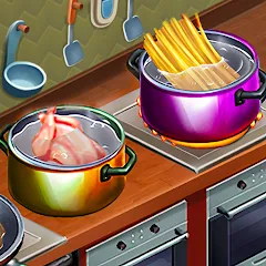 Скачать взломанную Cooking Team: Restaurant Games  [МОД Unlimited Money] - полная версия apk на Андроид