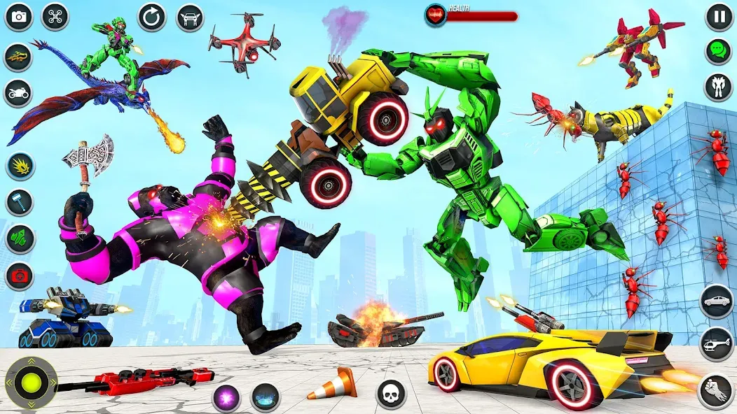 Dino Robot - Car Robot Games (Дино Робот)  [МОД Unlocked] Screenshot 4